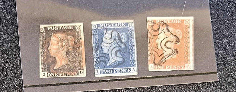 GB 1840 Penny Black Original Stamps