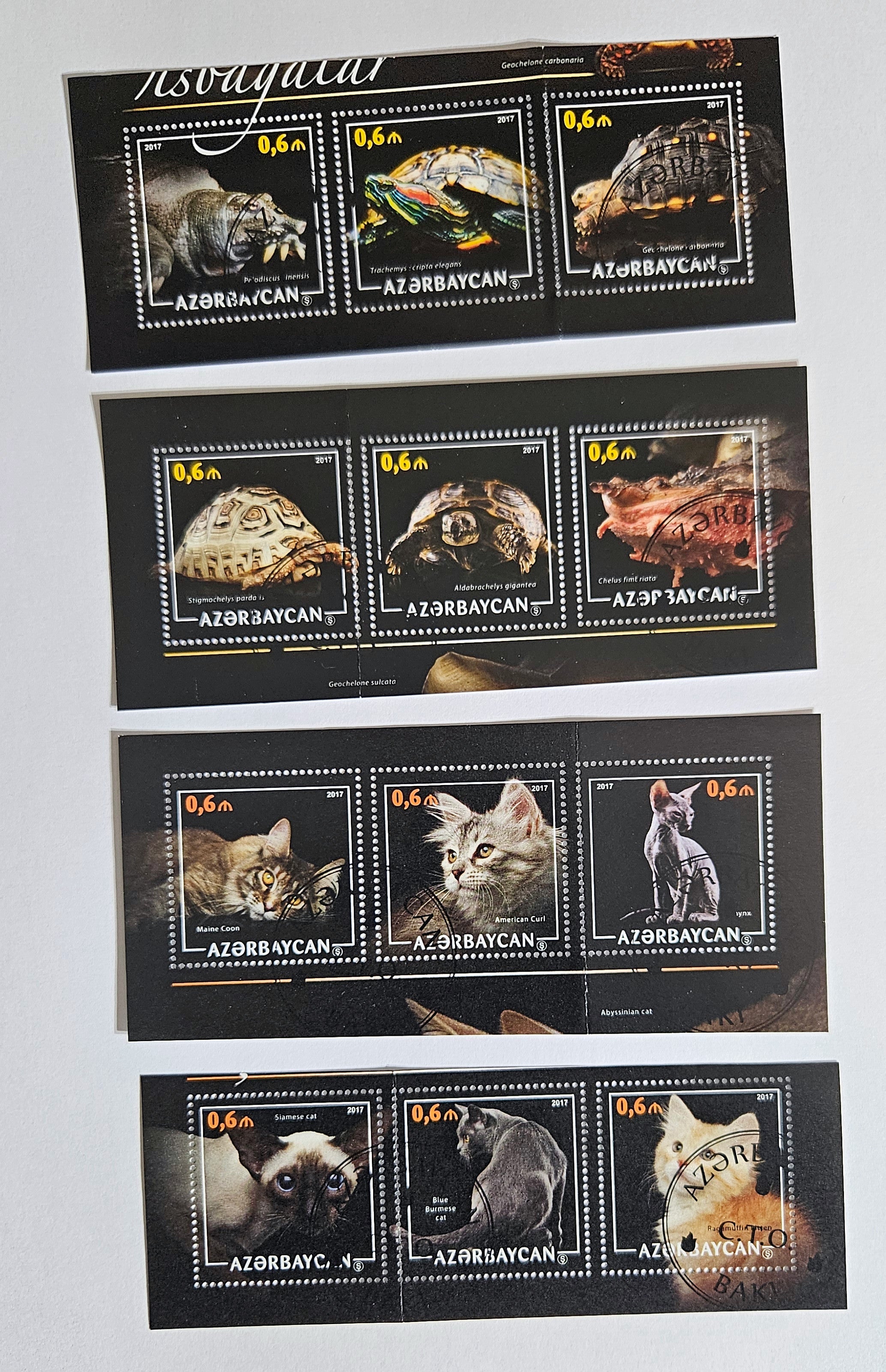 A collection of Azerbaijan stamps