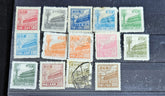 A collection of vintage Chinese postage stamps