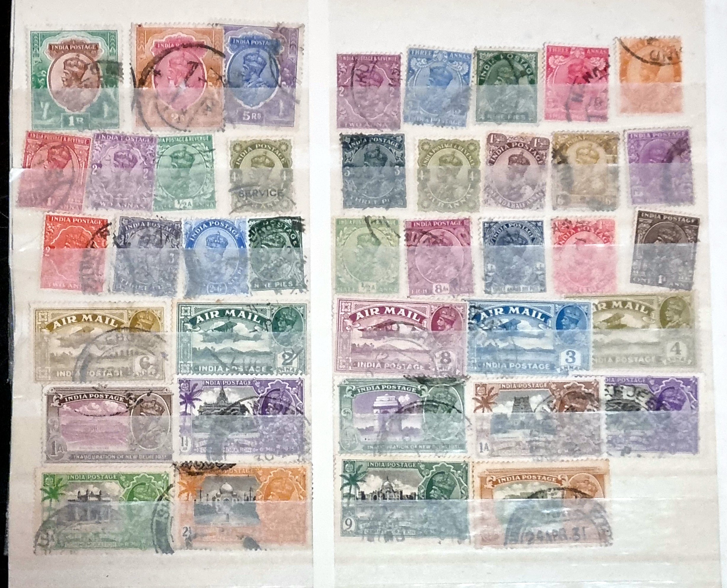 Vintage India Stamps King George V
