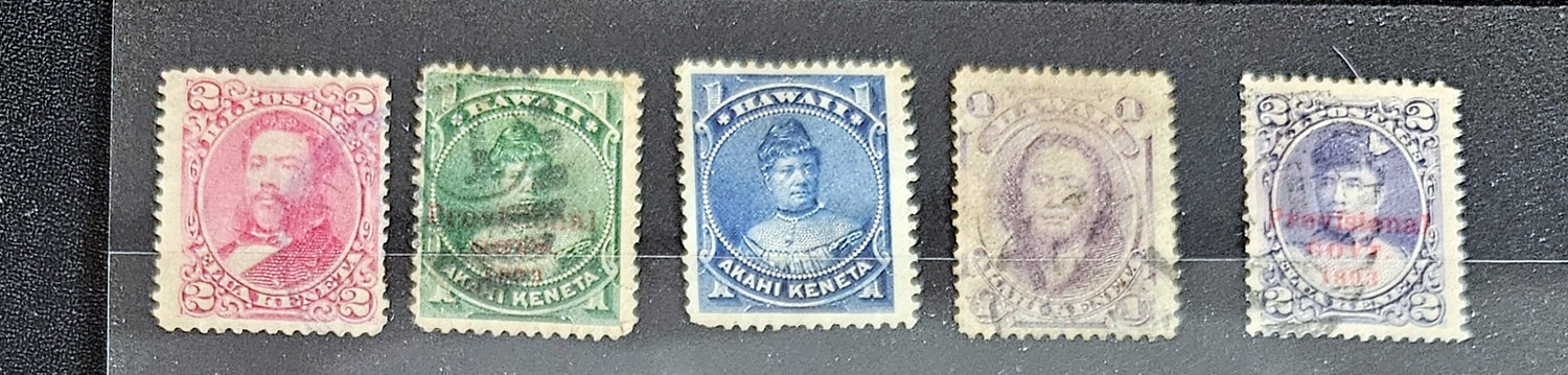 Original Hawaii island postage stamps