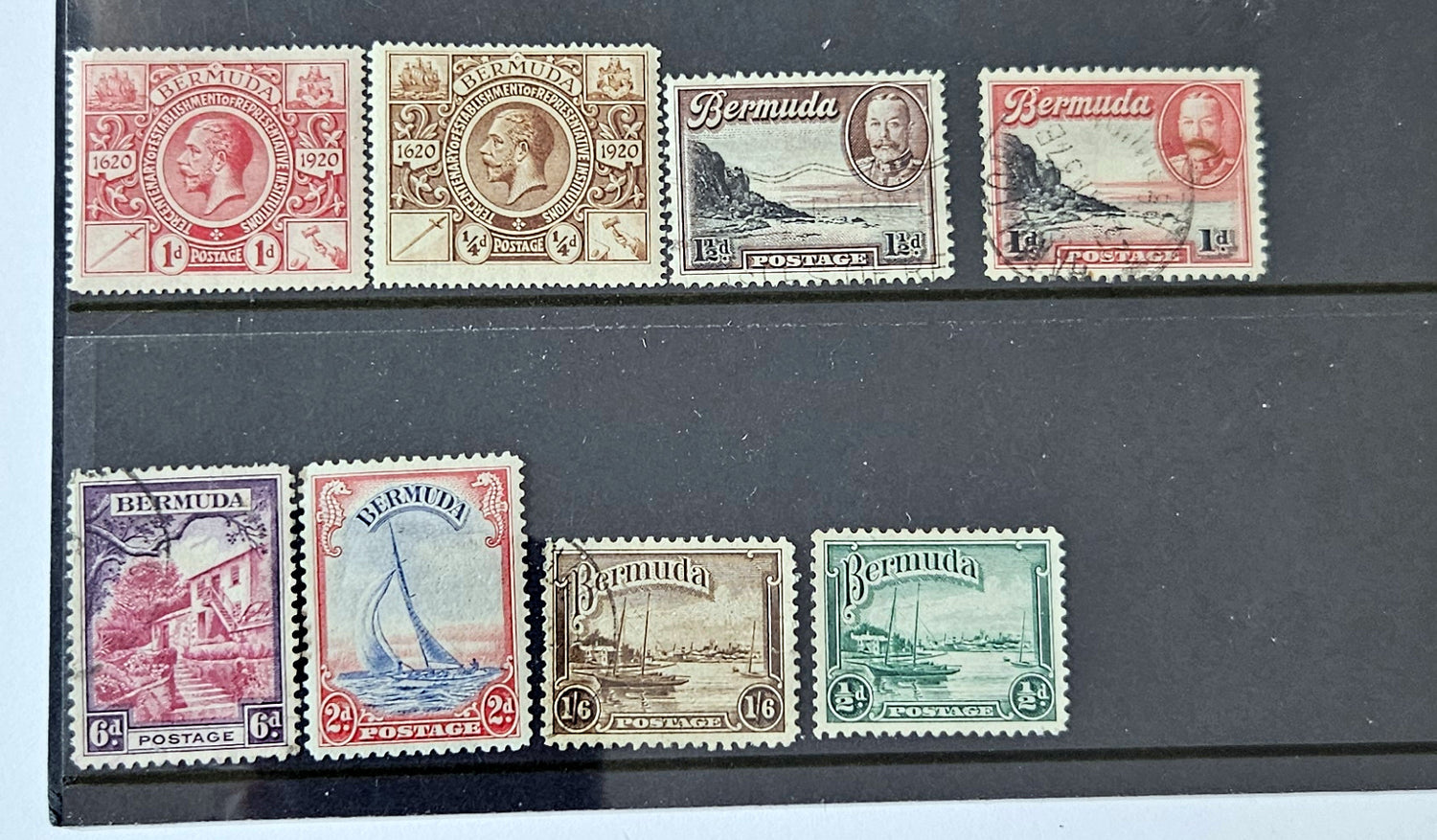 Vintage Br Commonwealth Bermuda stamps