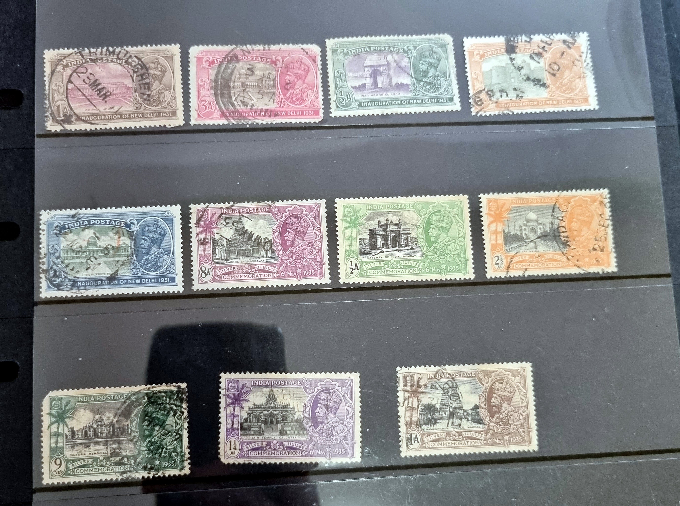 Vintage India Stamps King George V