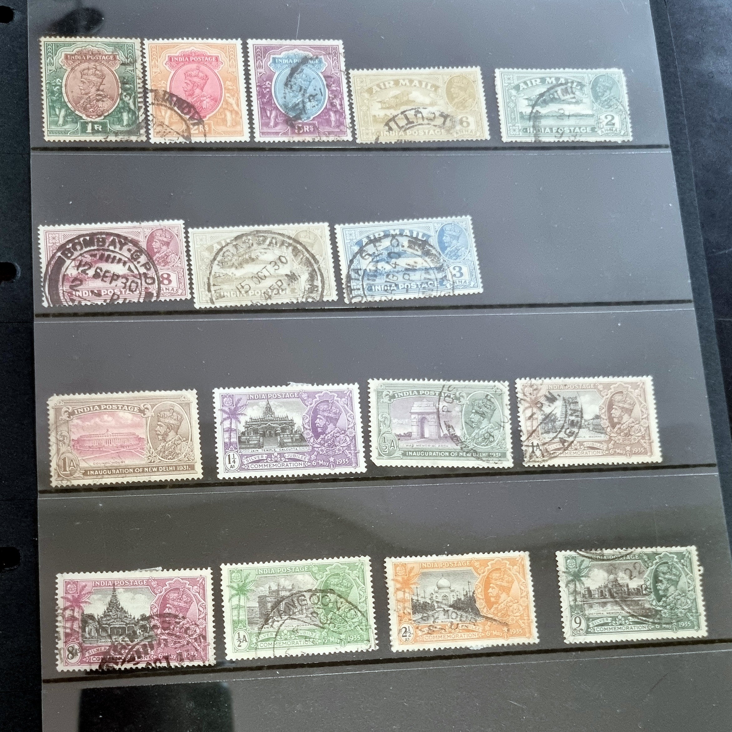 Vintage India Stamps King George V