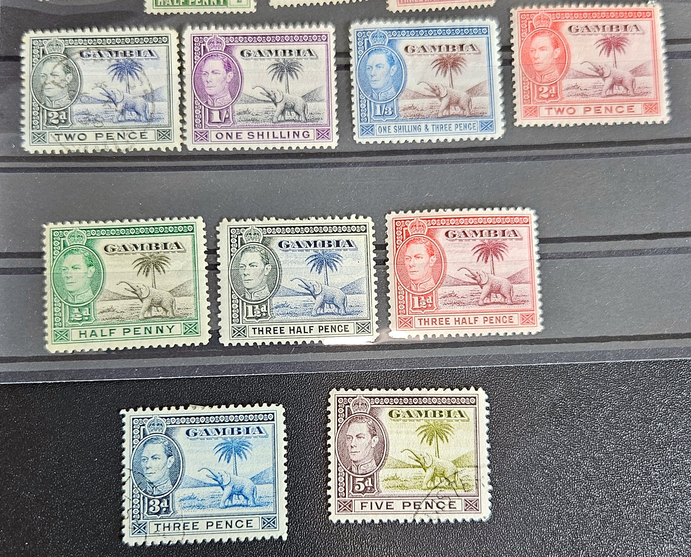 British Commonwealth vintage Gambia stamps