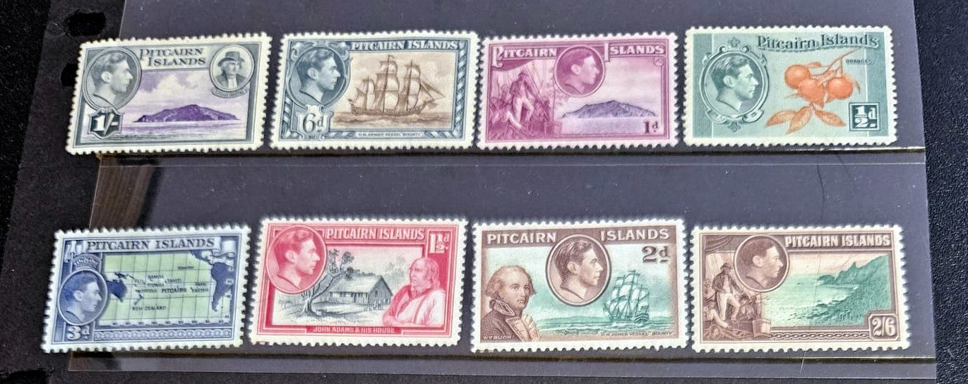 Authentic vintage Pitcairn Islands postage stamps archive by StampArtefact.