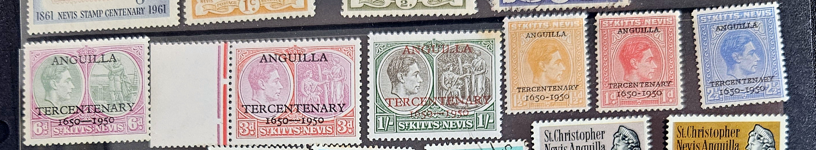British Commonwealth vintage St Kitts and Nevis stamps