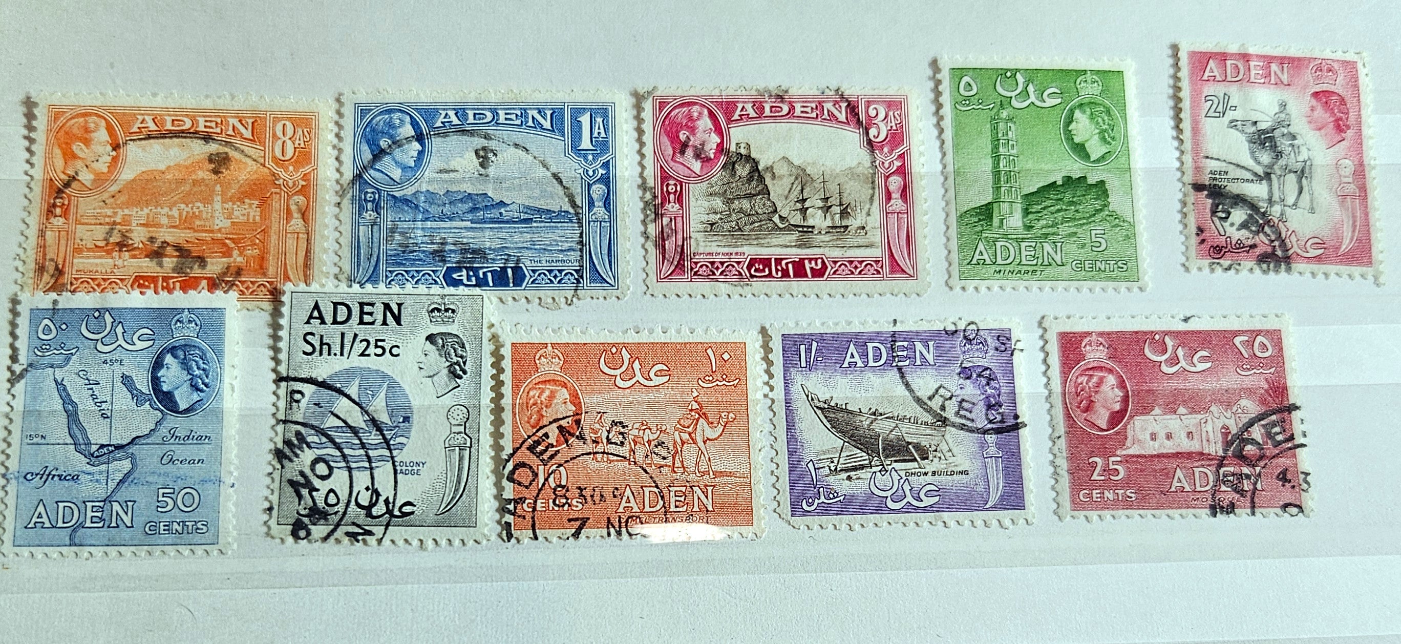 British Commonwealth vintage Aden stamps