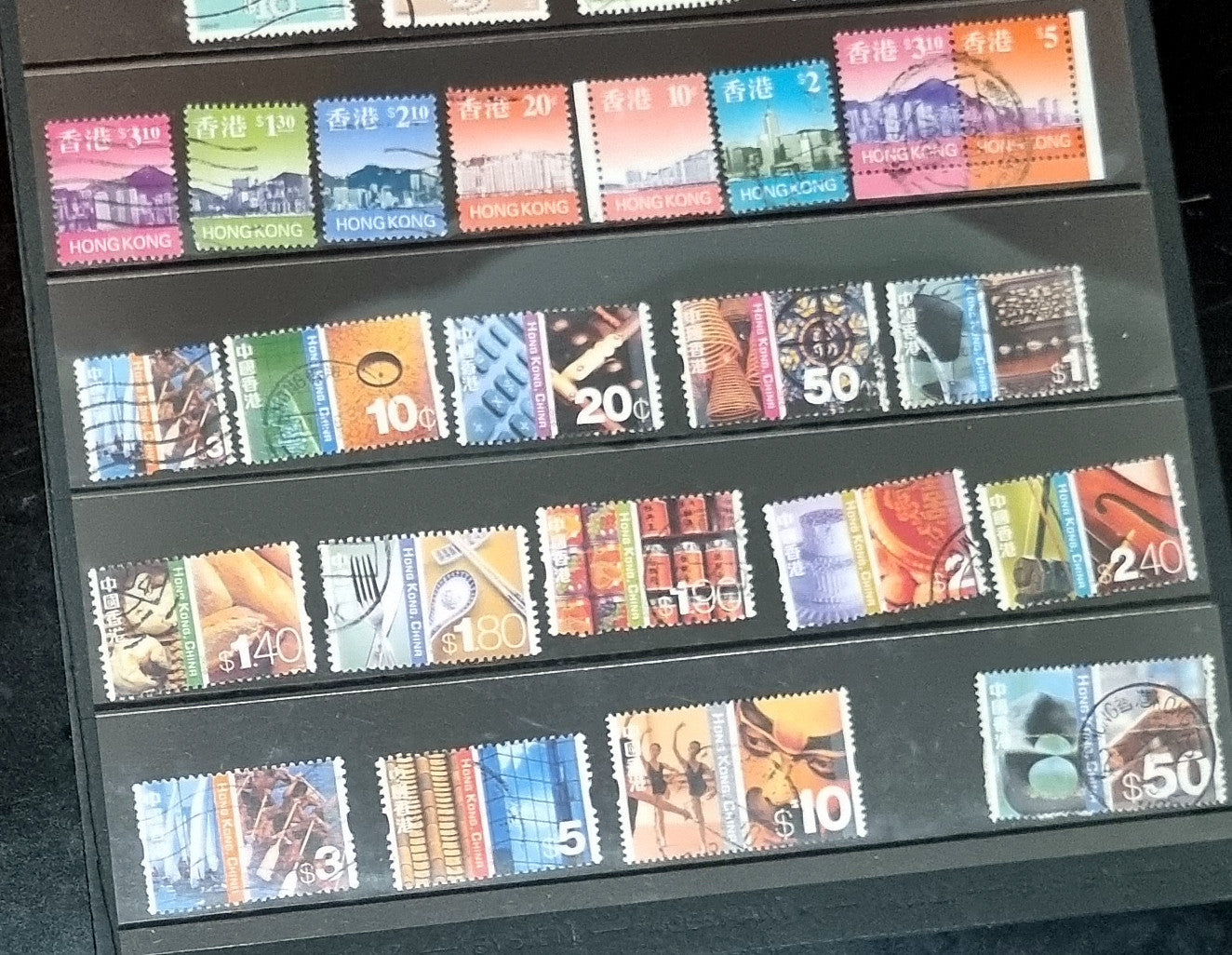 Vintage Hong Kong stamps QV to QEII