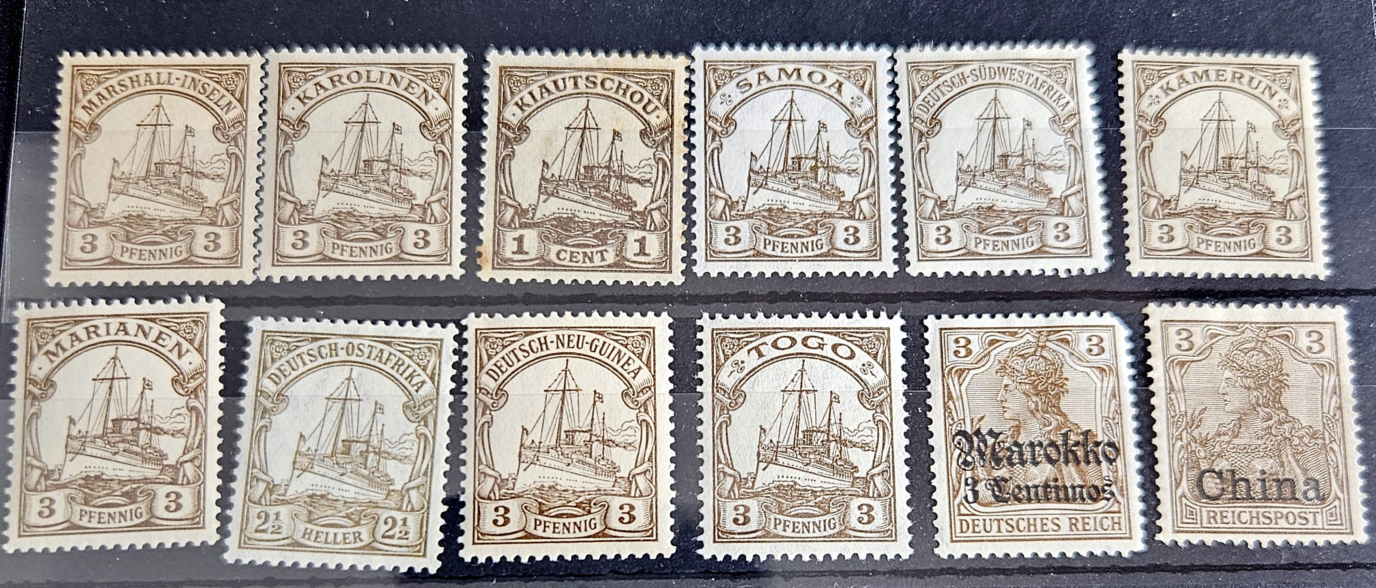 German Colonies Vintage stamps set 2