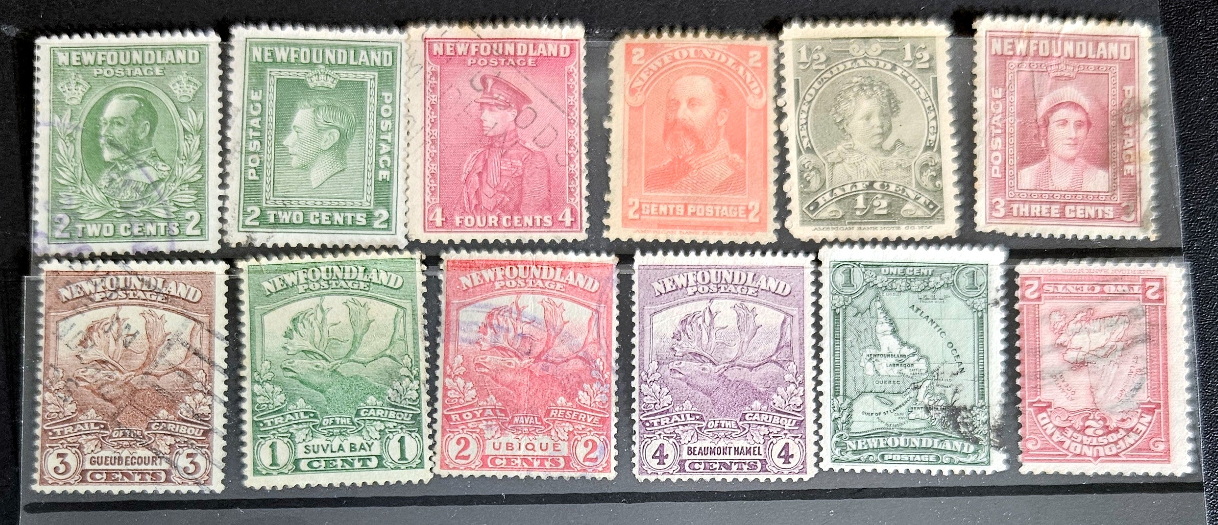 Newfoundland Vintage Pictorial Postage Stamp Selection