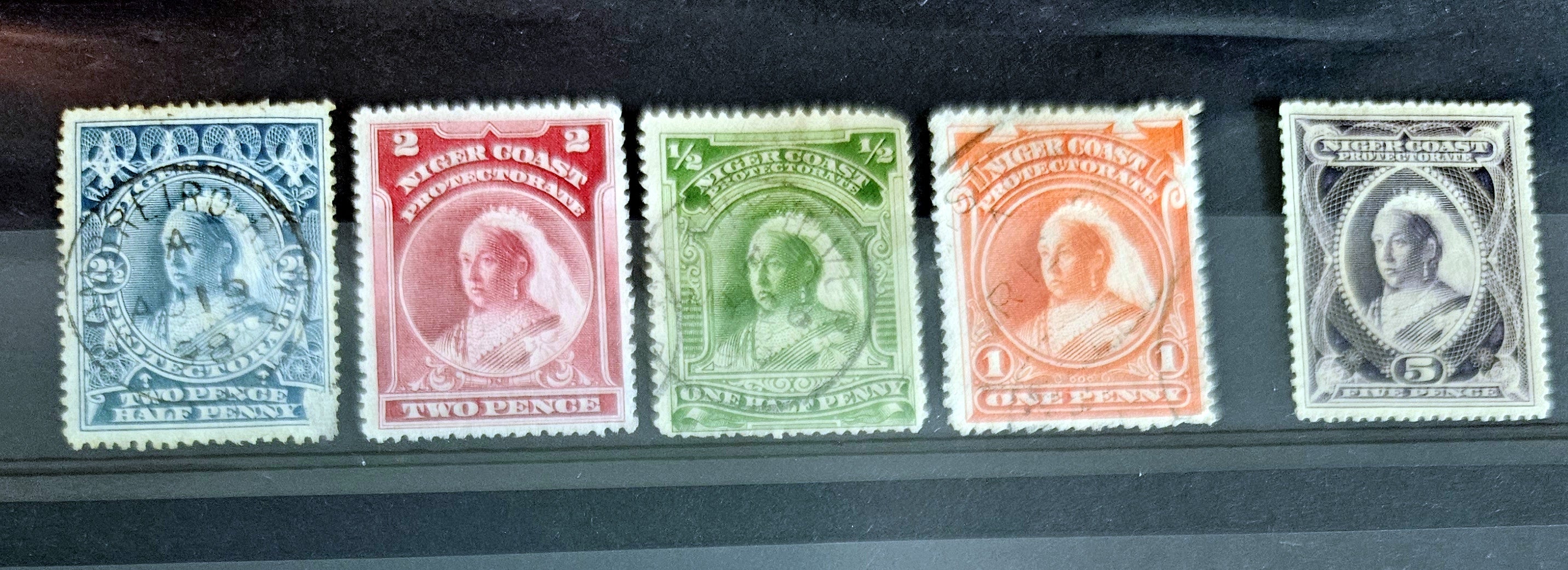 Vintage Nigeria - Niger Coast and Lagos stamps