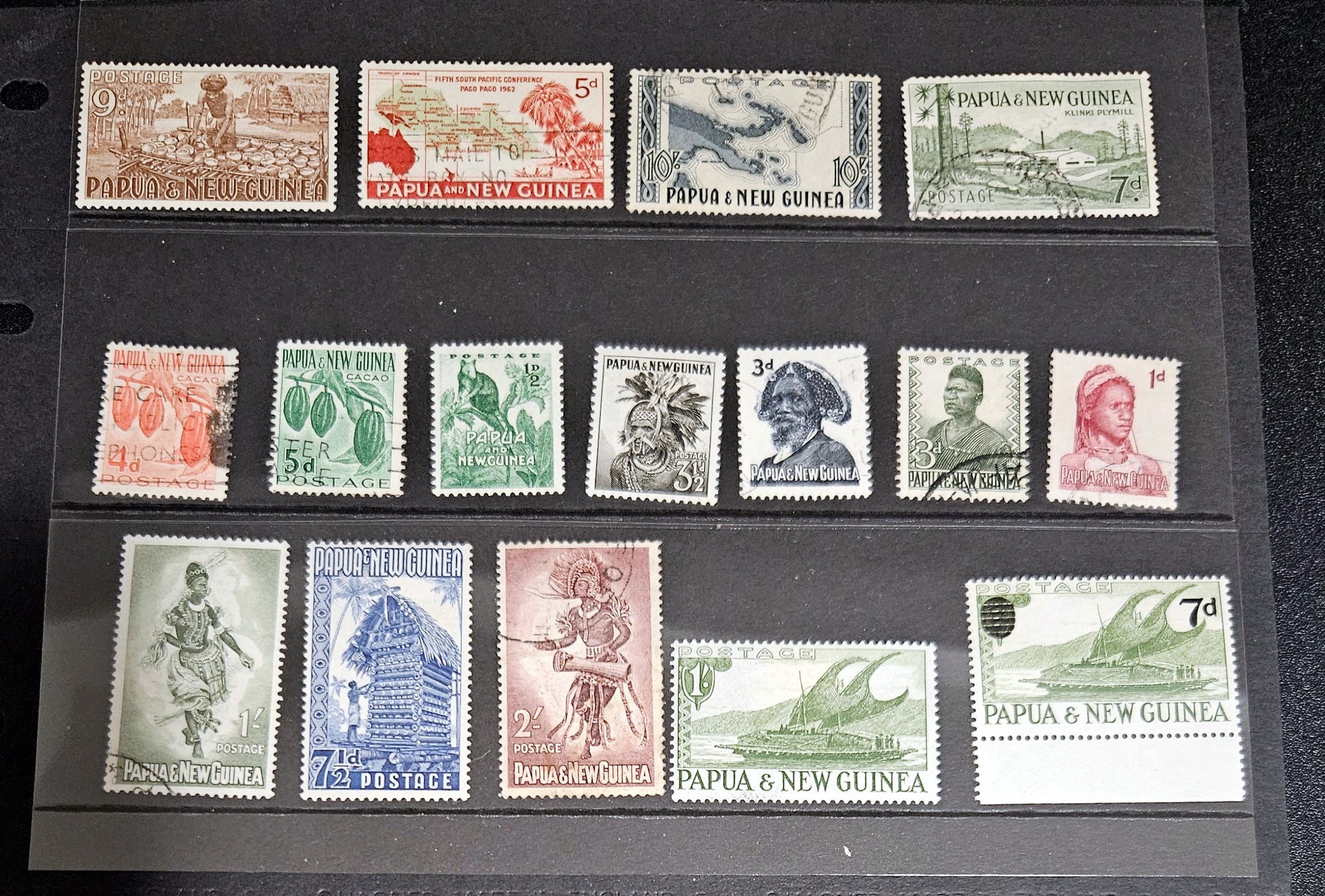 Vintage stamps from Papua new Guinea