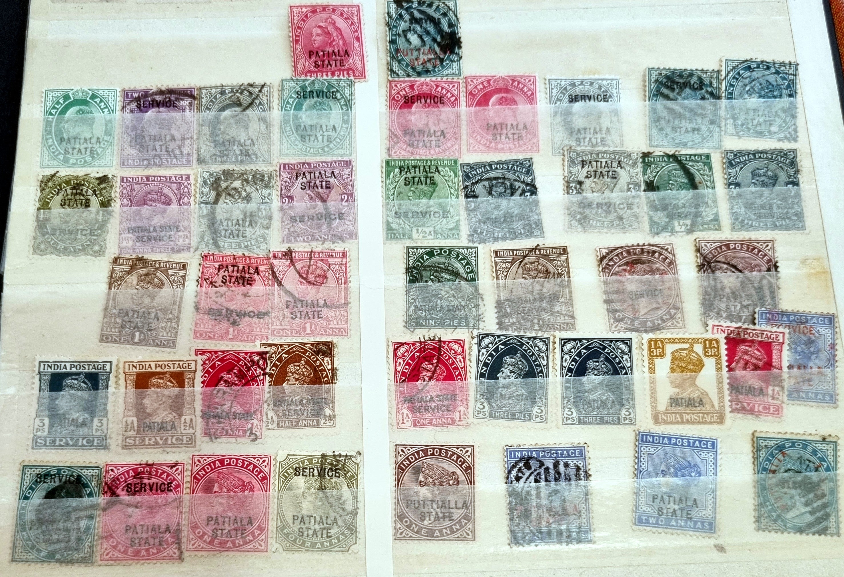 India feudatory states Travancore Cochin Anchel stamps