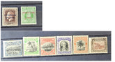 Collection of vintage stamps from Penrhyn Island on a white background