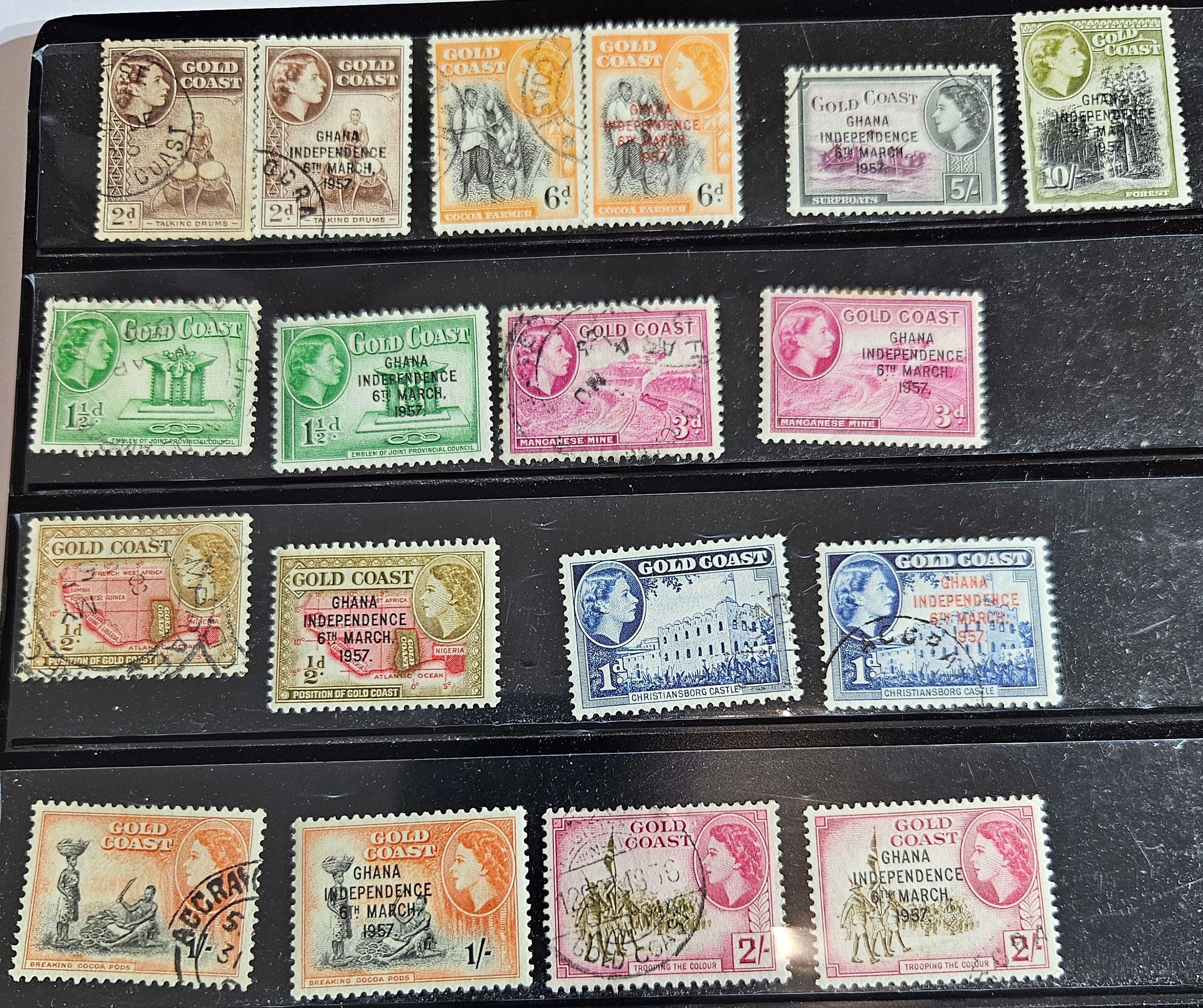 British Commonwealth vintage Gold Coast stamps