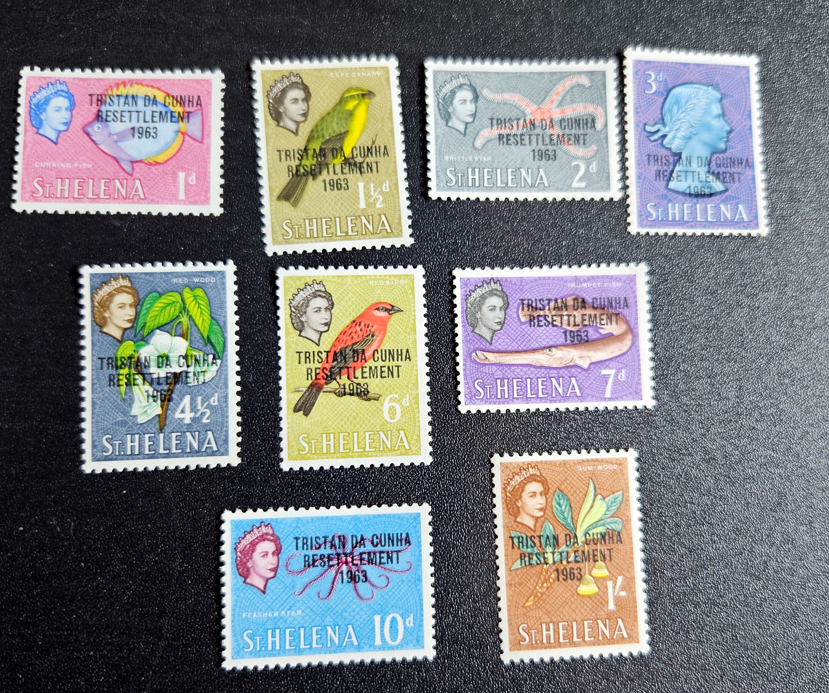 British Commonwealth vintage Tristan da Cunha stamps