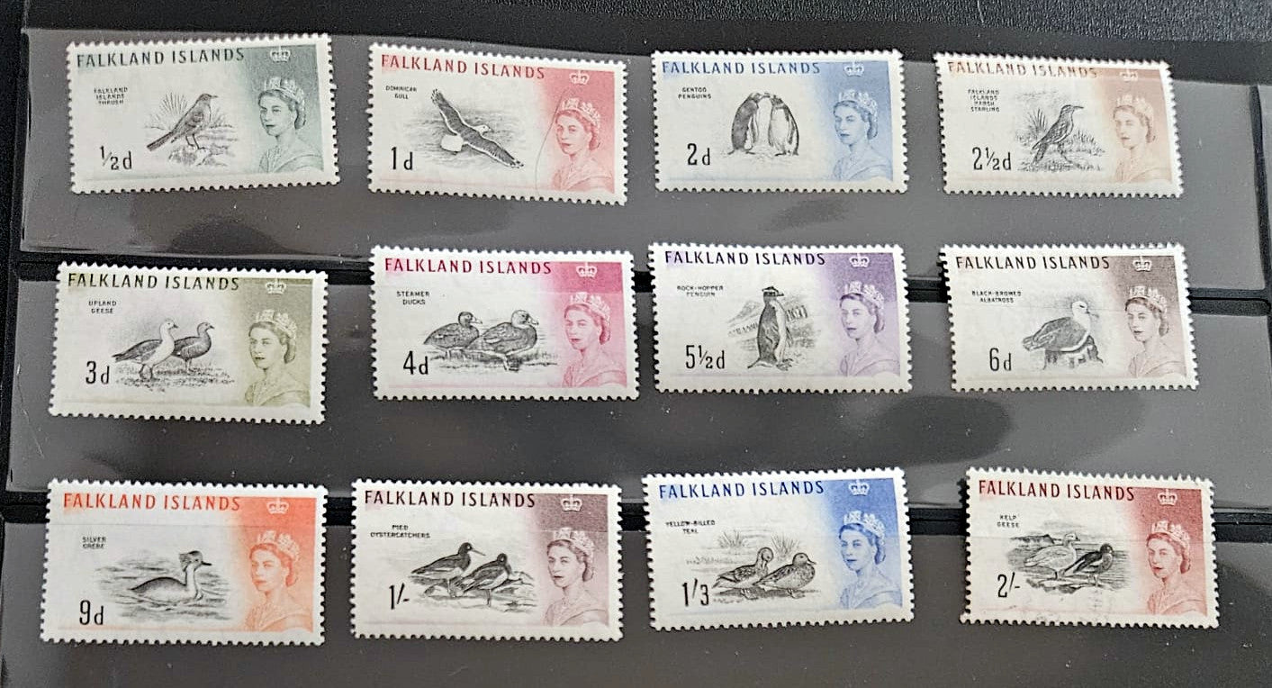 Vintage Falkland Islands stamps QV to QEII