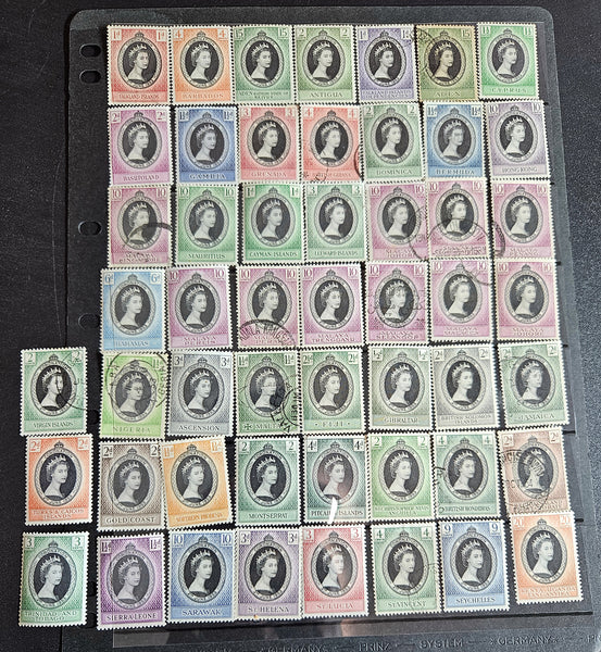 1953 Queen Elizabeth II CORONATION OMNIBUS stamps 50+