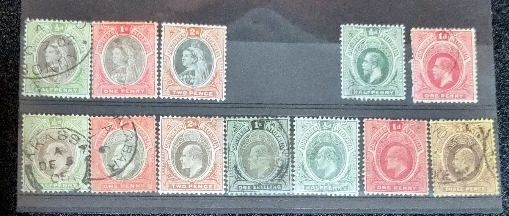 Vintage Nigeria - Niger Coast and Lagos stamps