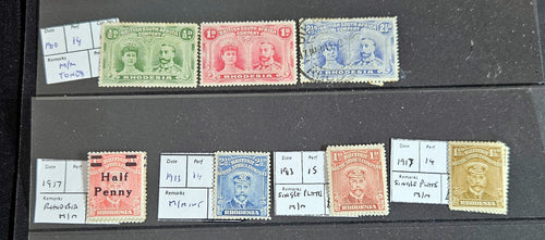 British commonwealth Rhodesia vintage stamps
