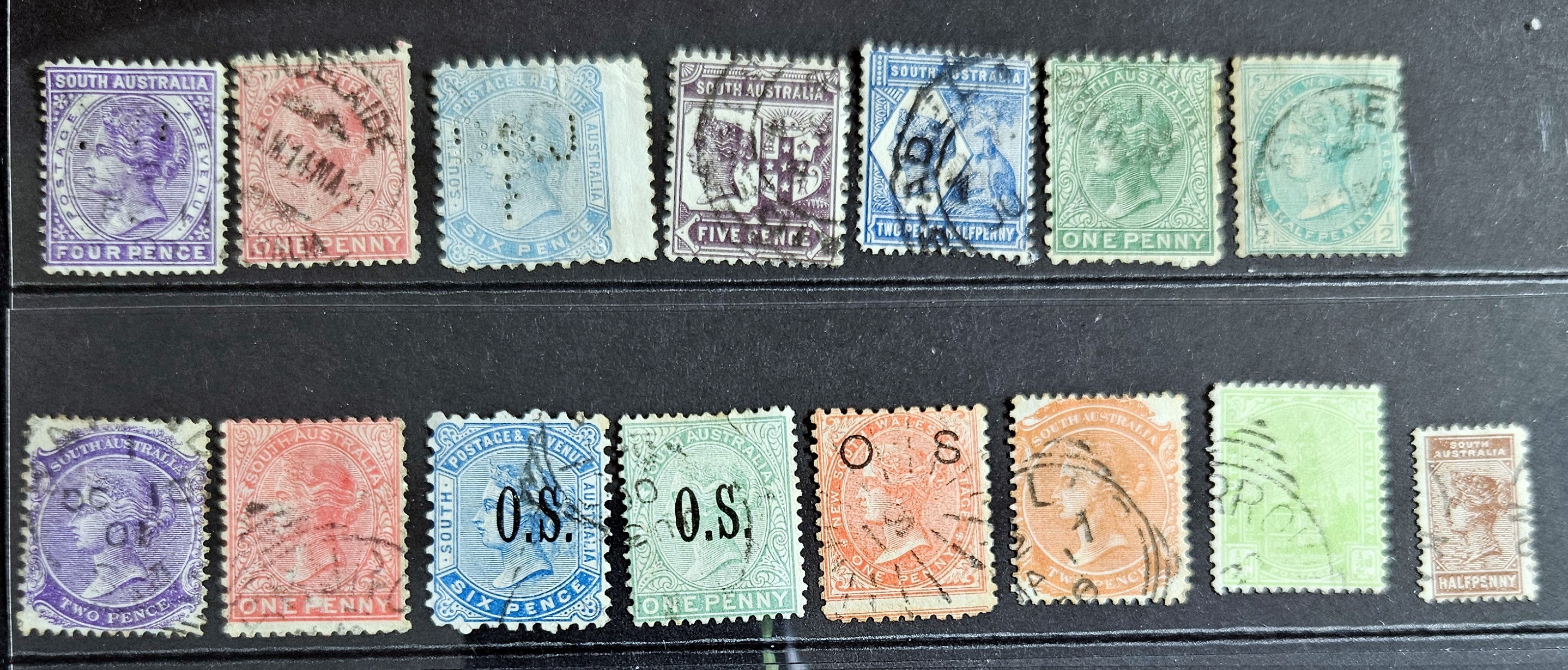 Vintage Australia state stamps
