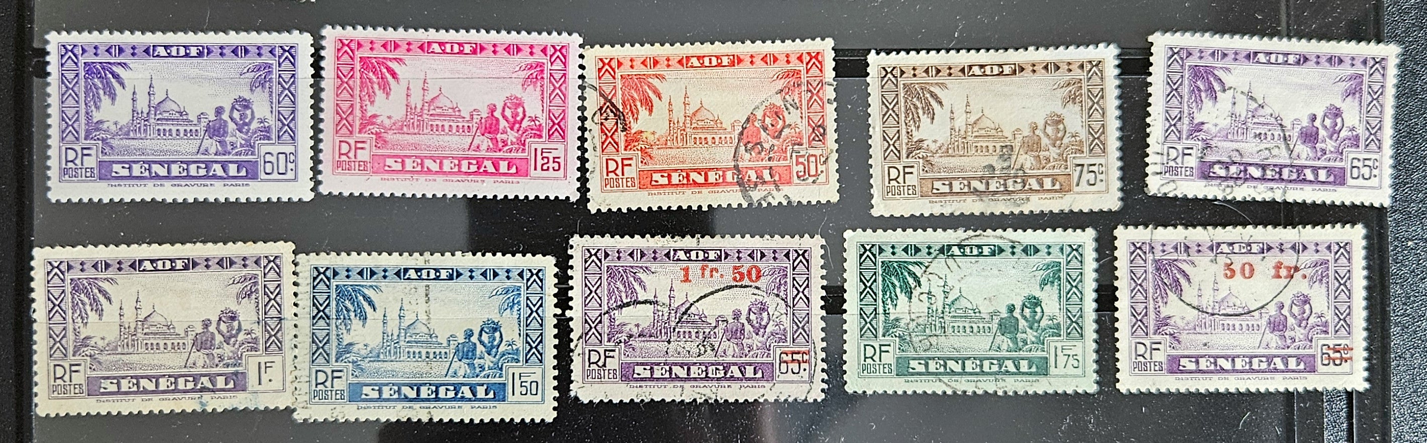 Vintage French colonies stamps