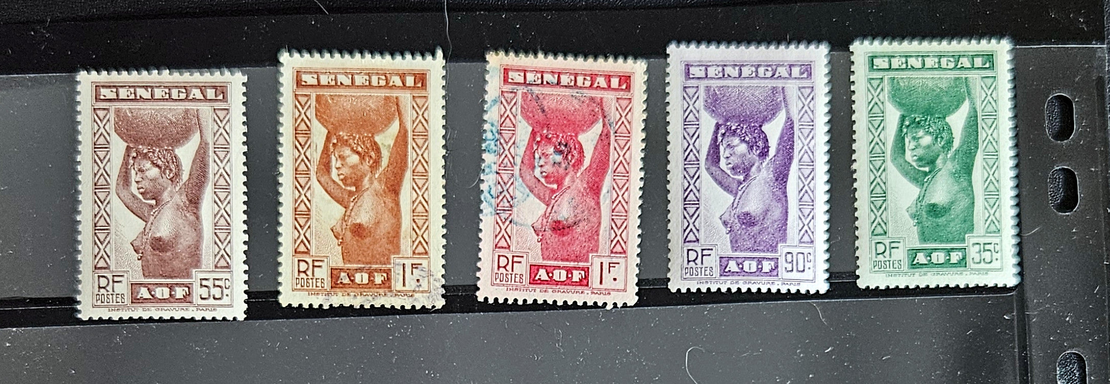 Vintage French colonies stamps