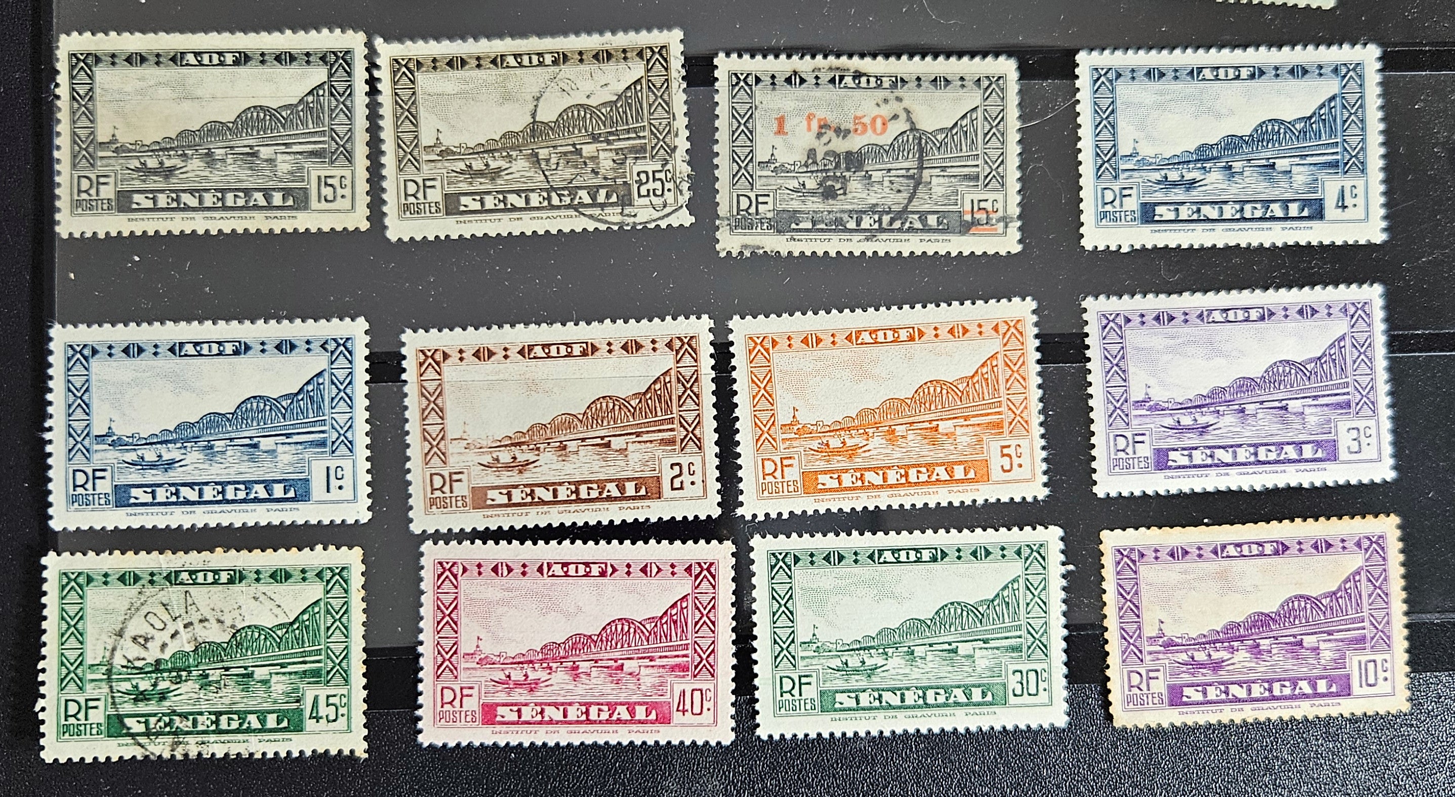 Vintage French colonies stamps