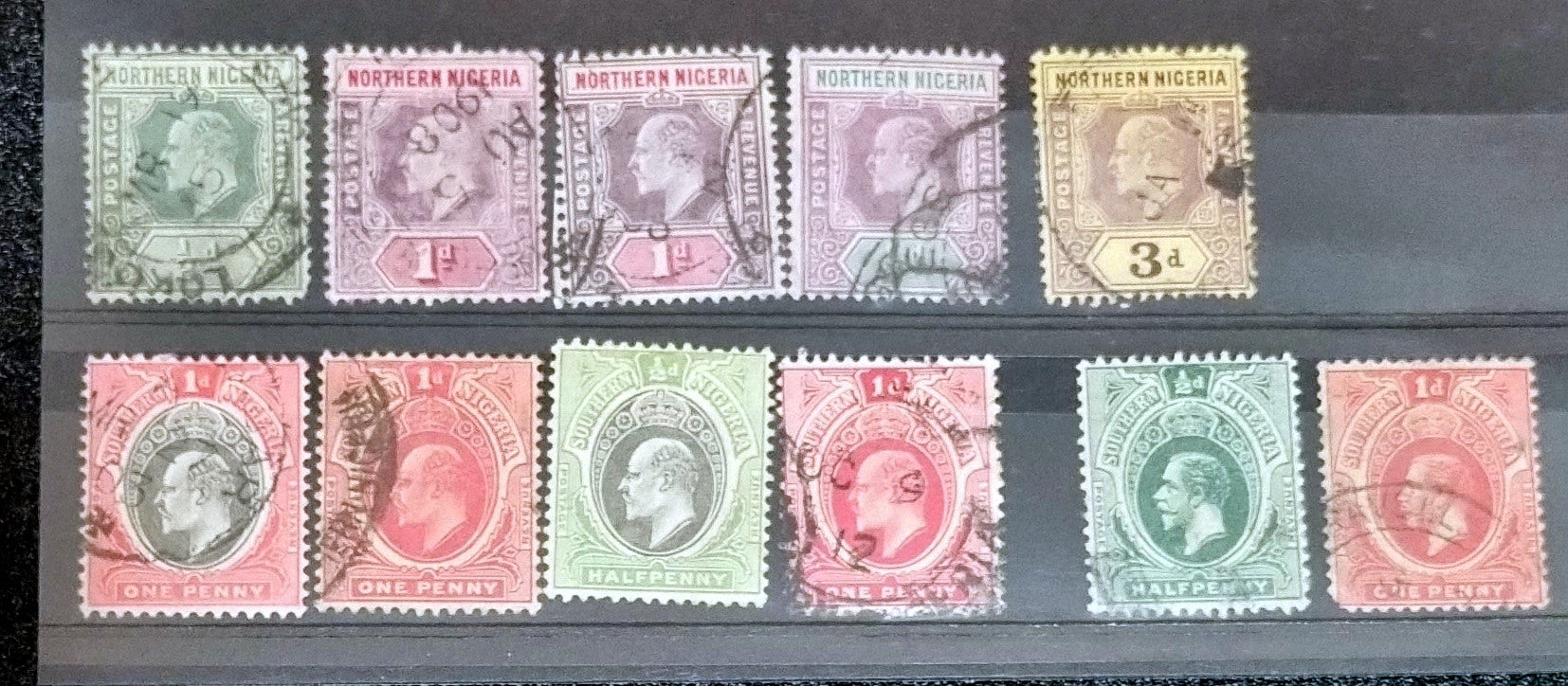 Vintage Nigeria - Niger Coast and Lagos stamps