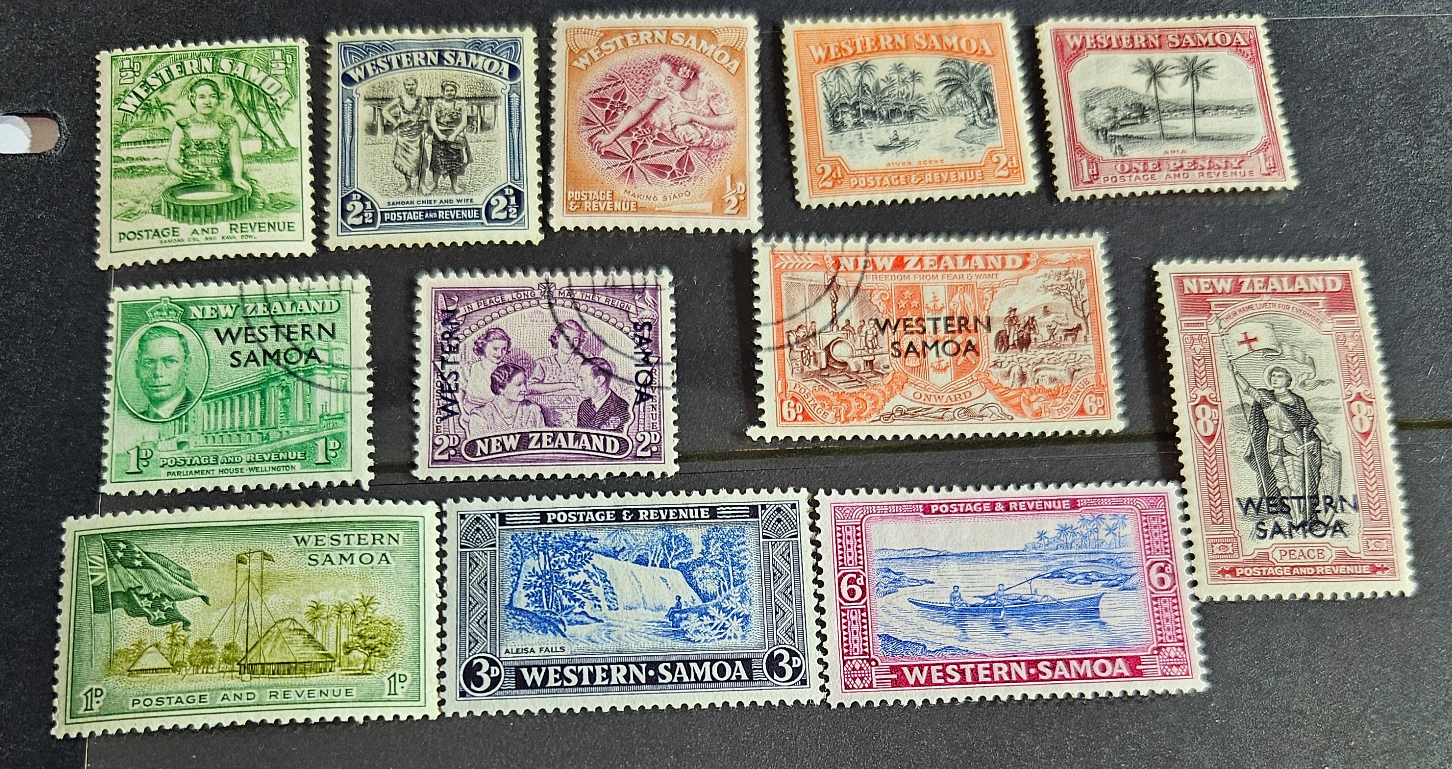 Samoa and Western Samoa vintage stamps