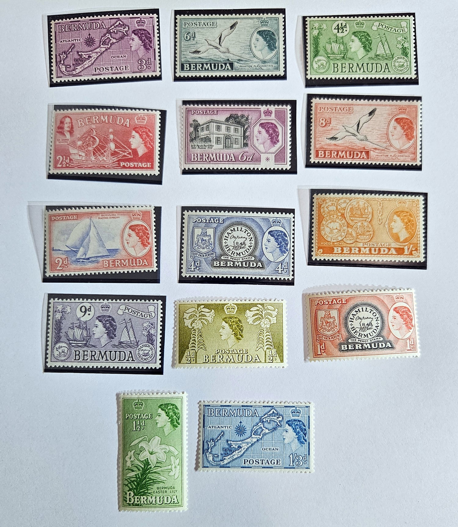 Vintage Br Commonwealth Bermuda stamps