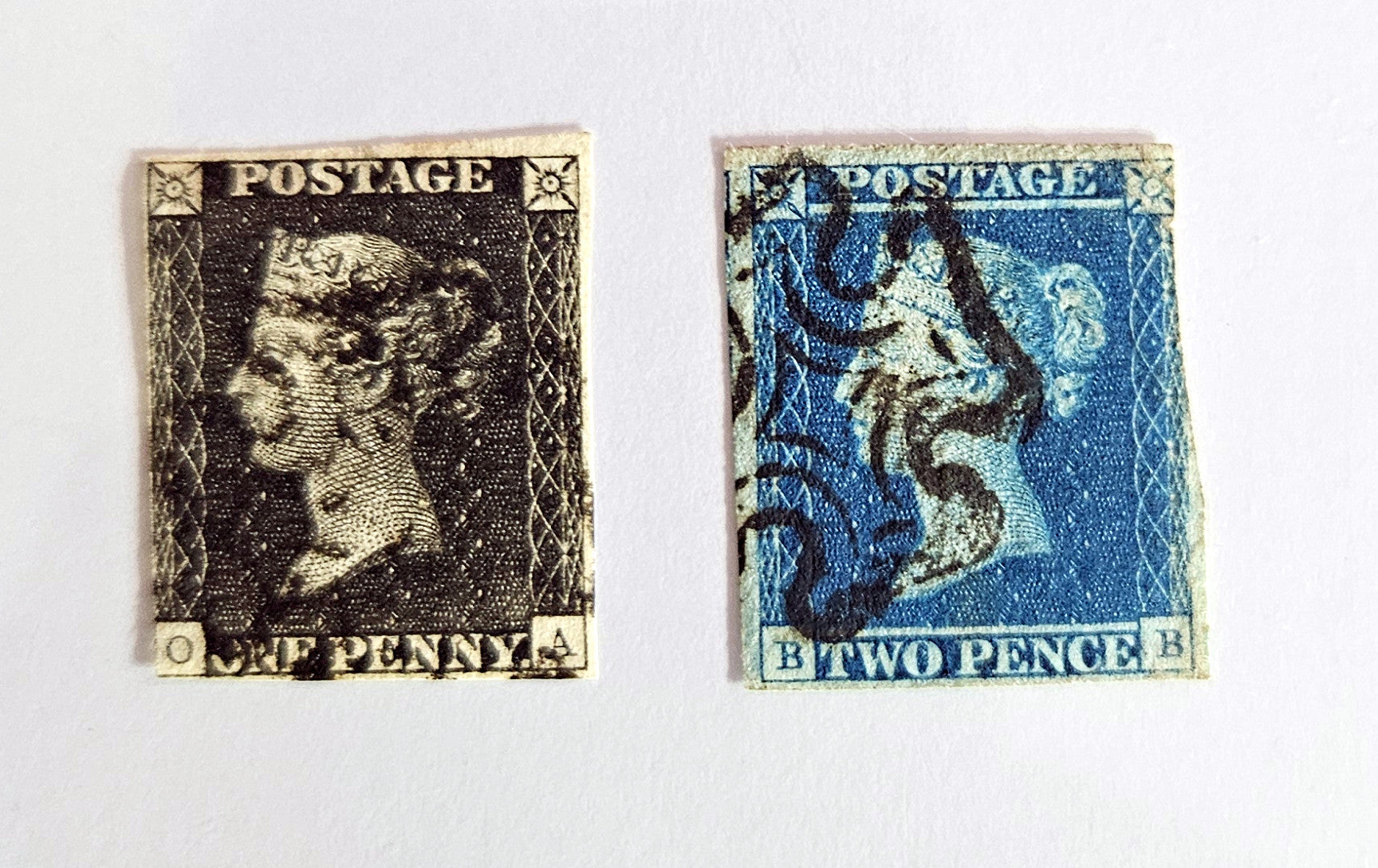 GB 1840 Penny Black Original Stamps