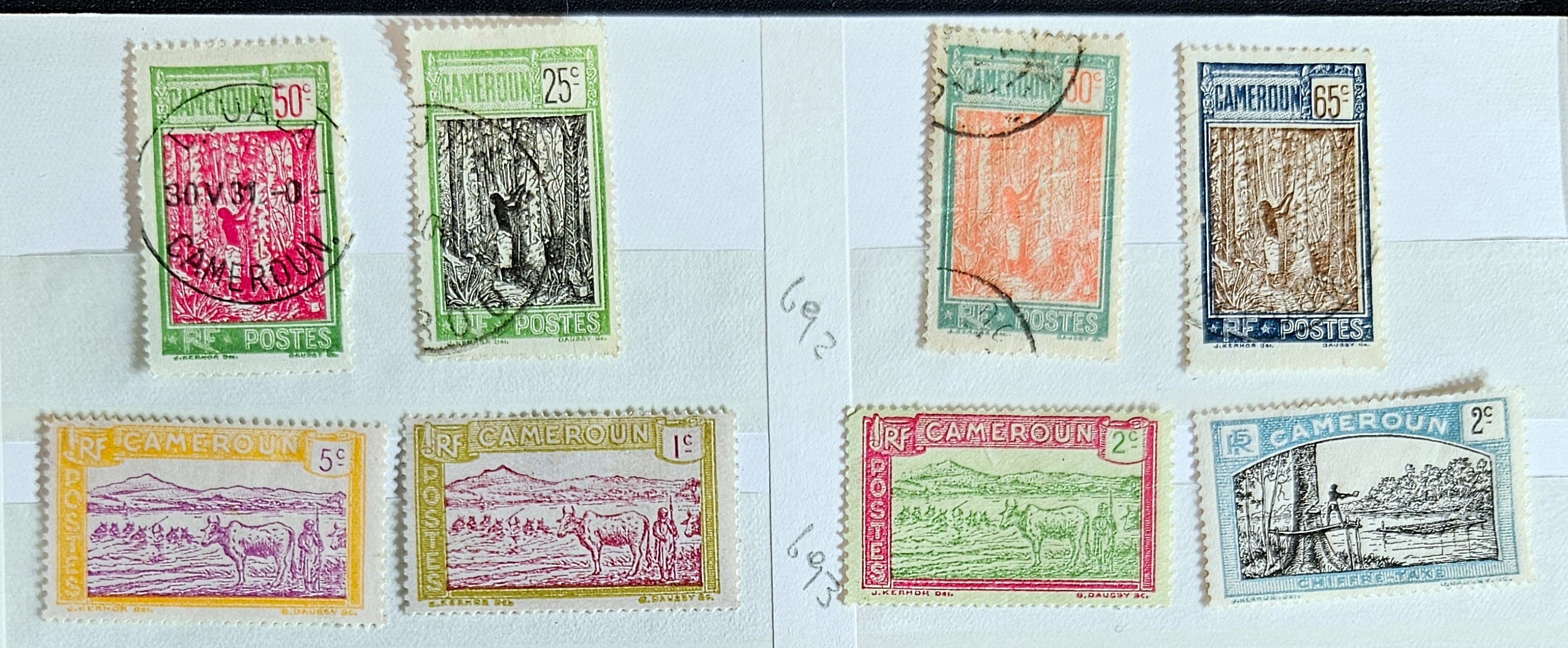 French Cameroon vintage stamps