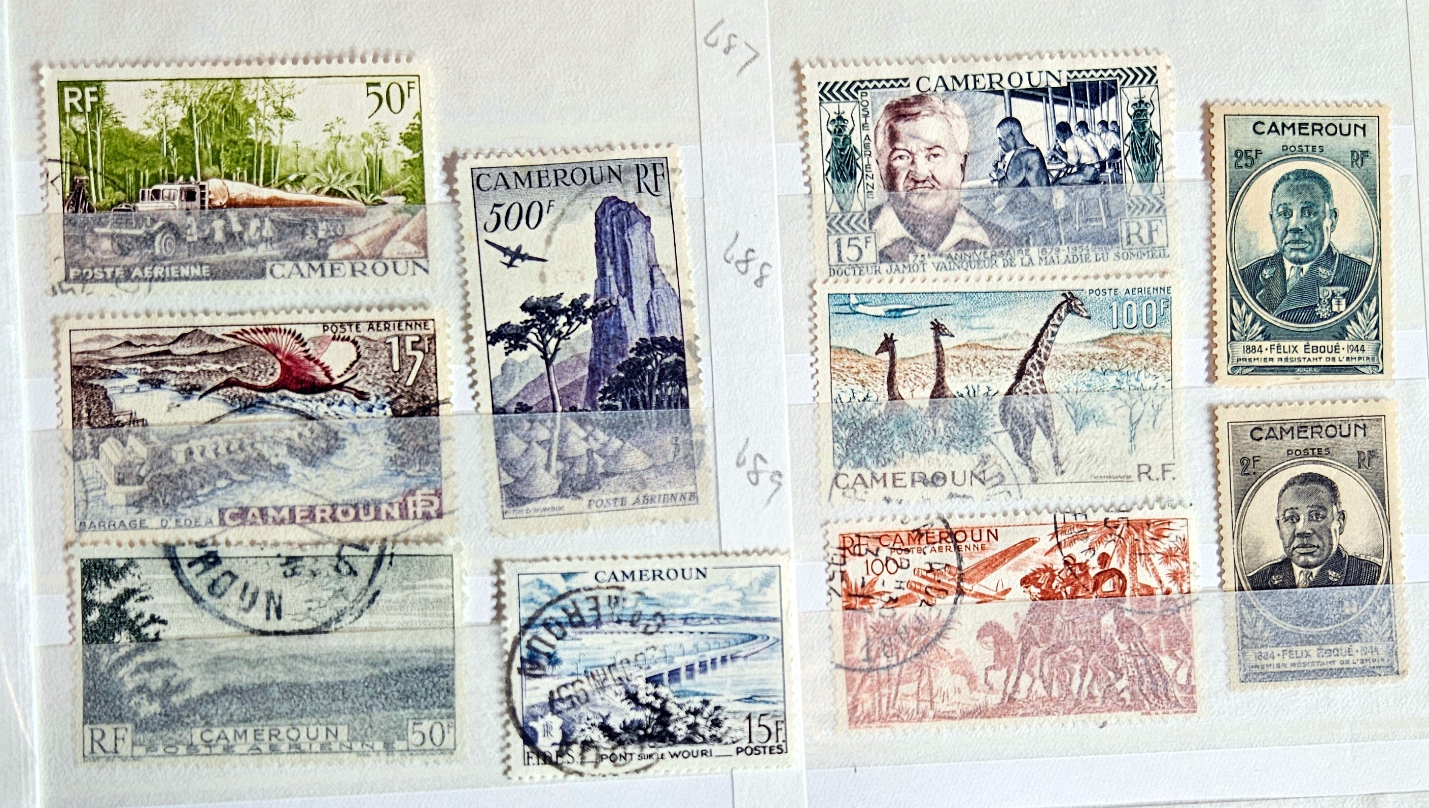 French Cameroon vintage stamps