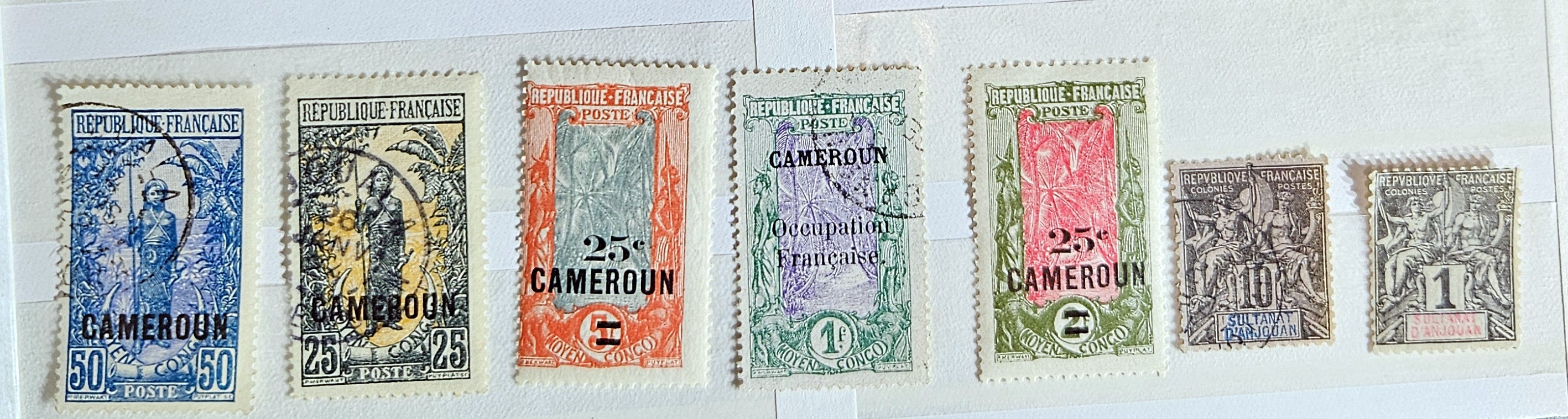 French Cameroon vintage stamps