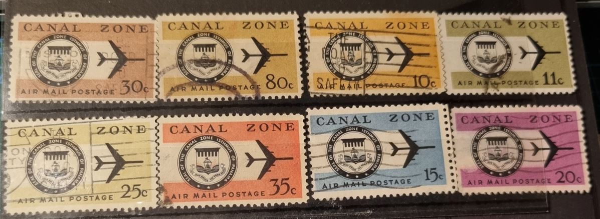 Vintage Panama Canal Zone stamps