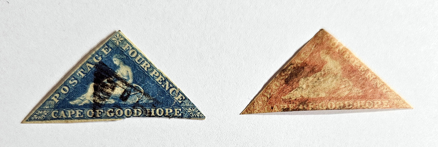 The classic Cape of Good Hope Triangle stamps from Victorian times