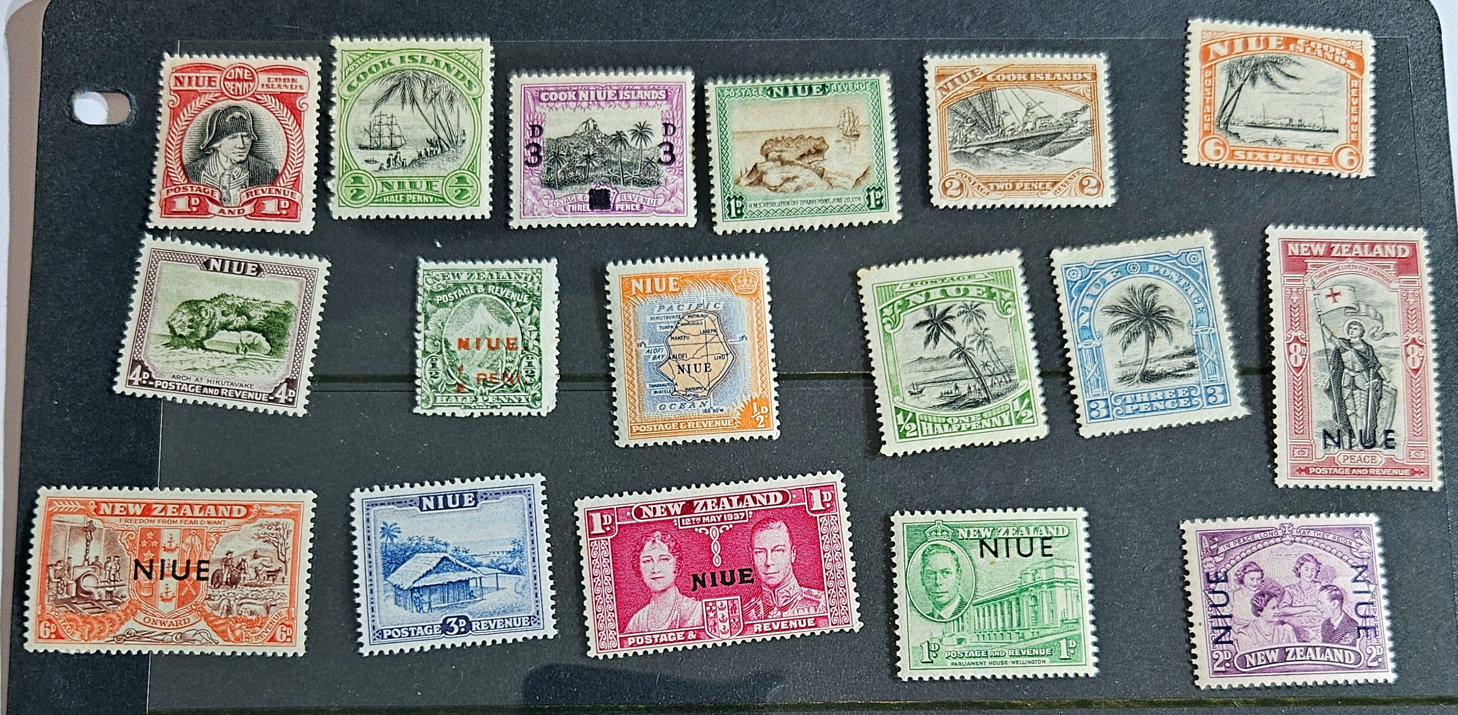 Vintage cook islands stamps