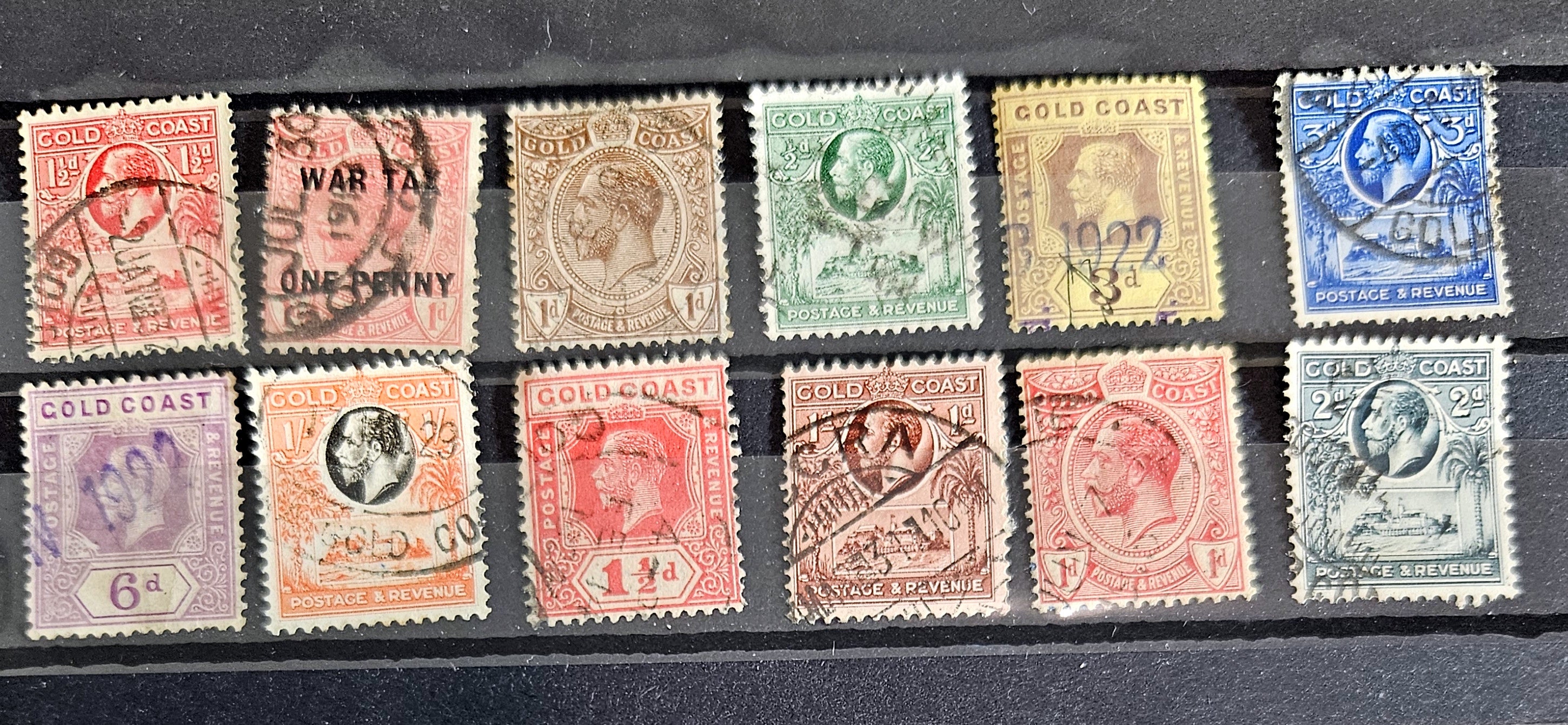 British Commonwealth vintage Gold Coast stamps