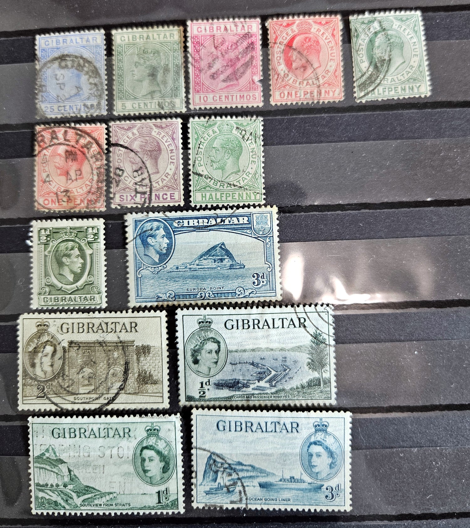 British Commonwealth vintage Gibraltar stamps