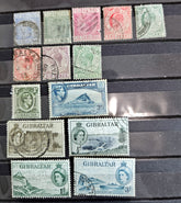 British Commonwealth vintage Gibraltar stamps