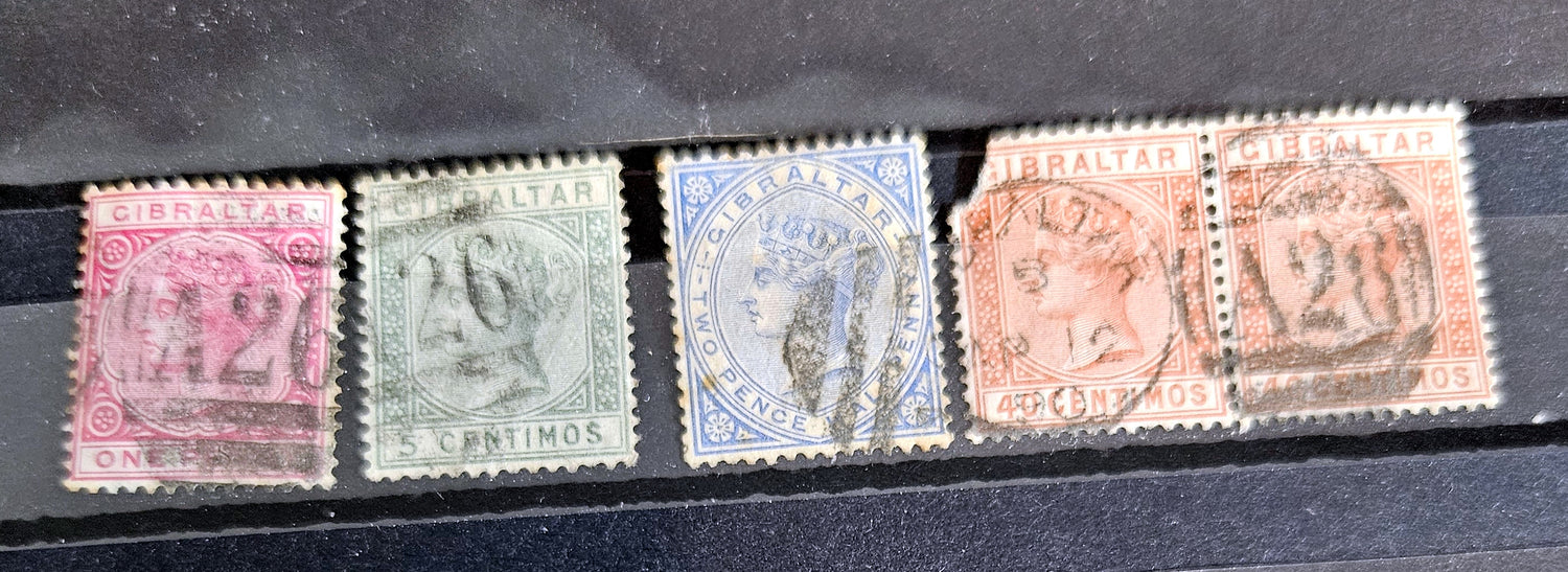 British Commonwealth vintage Gibraltar stamps