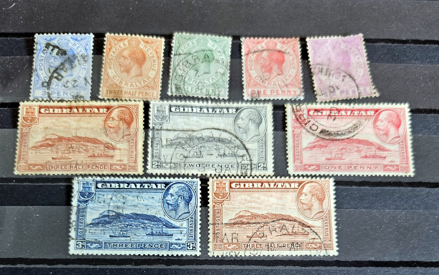 British Commonwealth vintage Gibraltar stamps