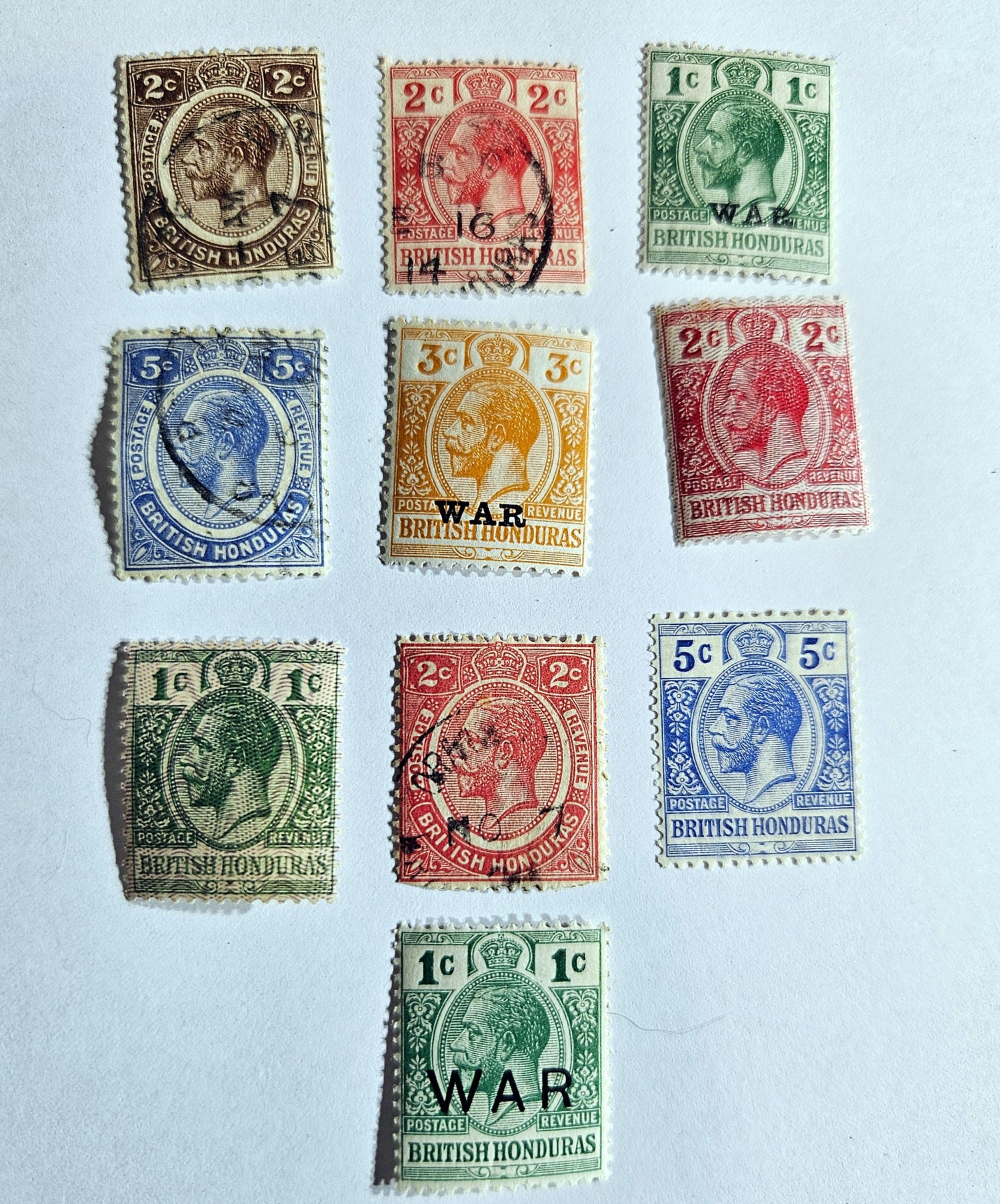 Vintage British Honduras Stamps