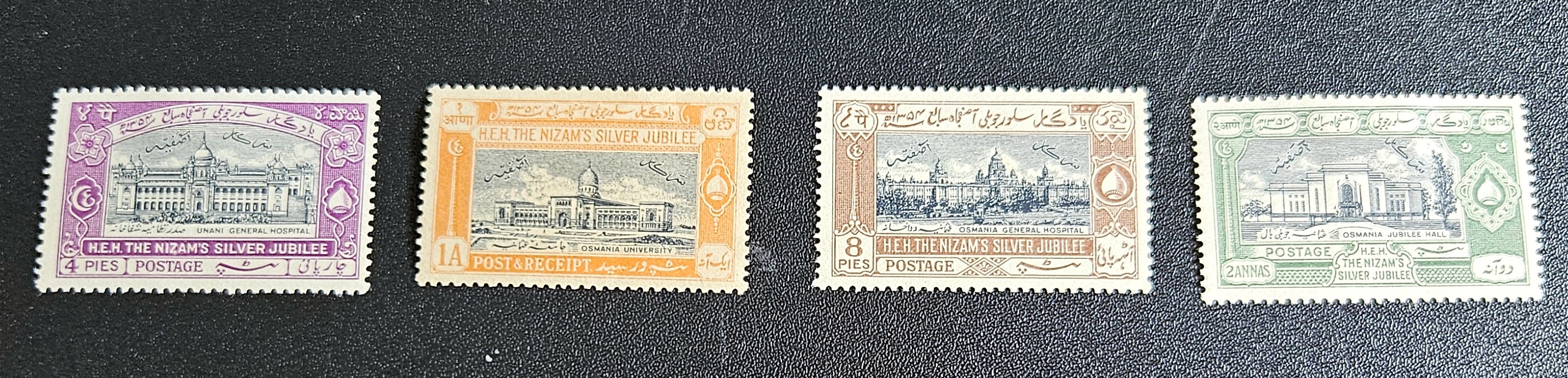Vintage Hydrabad stamps
