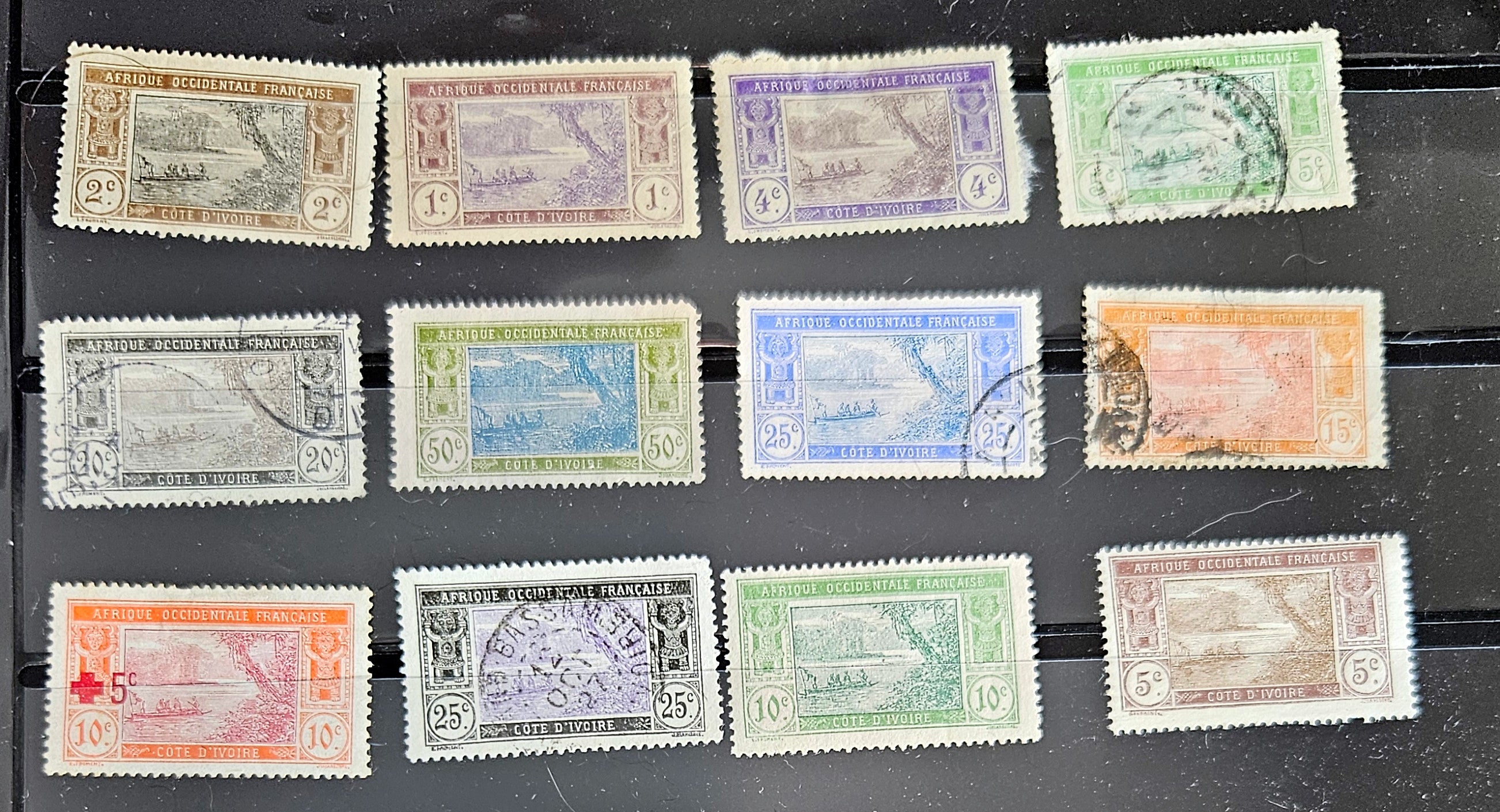 Vintage French colonies stamps