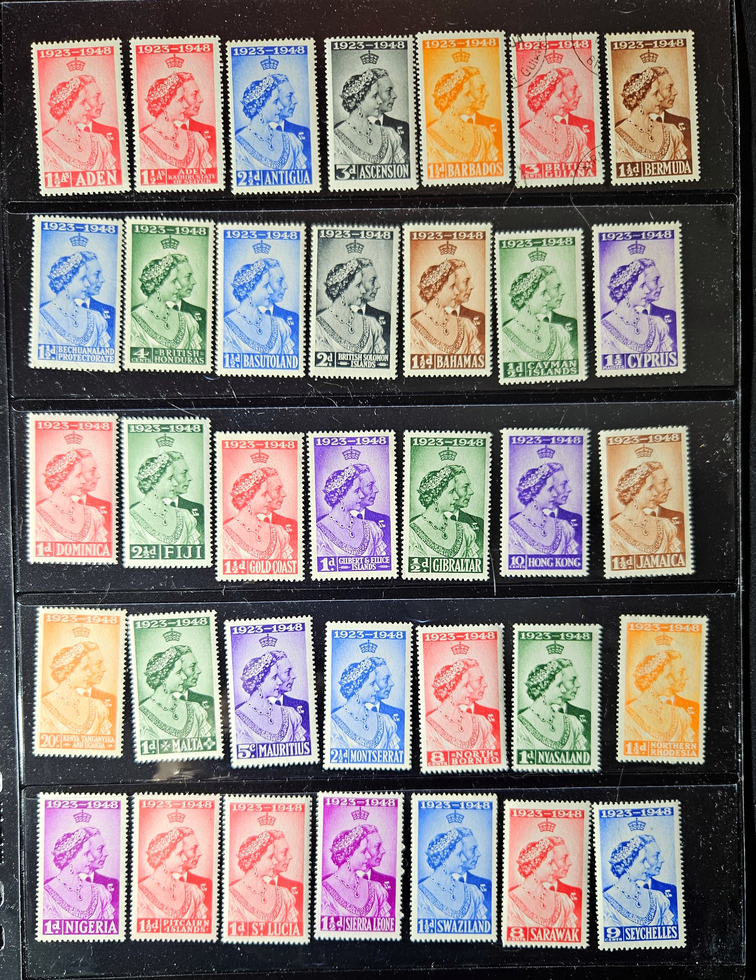 1948 King George VI Royal Silver Wedding Omnibus stamps 50+