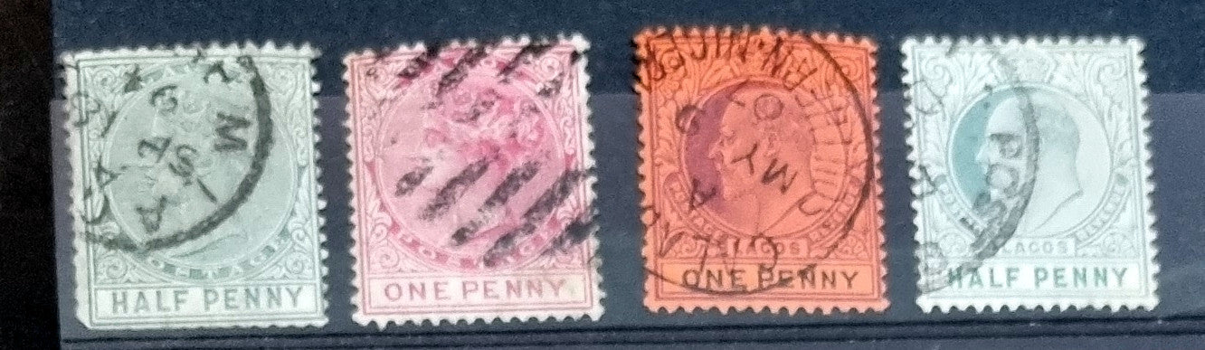 Vintage Nigeria - Niger Coast and Lagos stamps