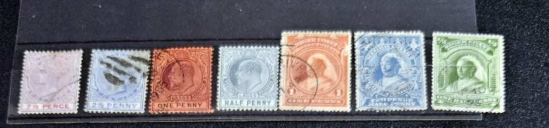 Vintage Nigeria - Niger Coast and Lagos stamps